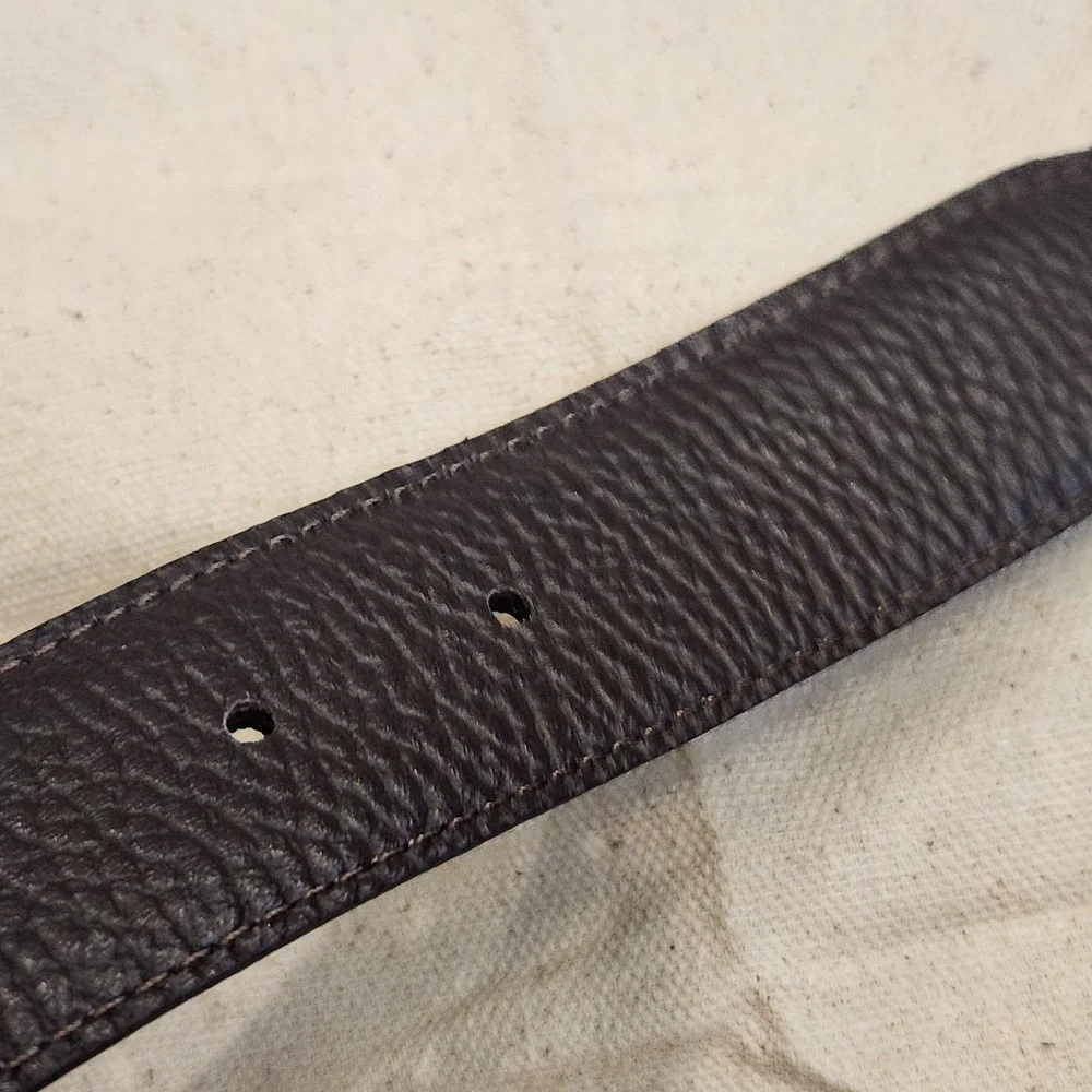 New Peter Millar Reversible Leather Belt Men's 38 Black Brown Pebbled ME0A11